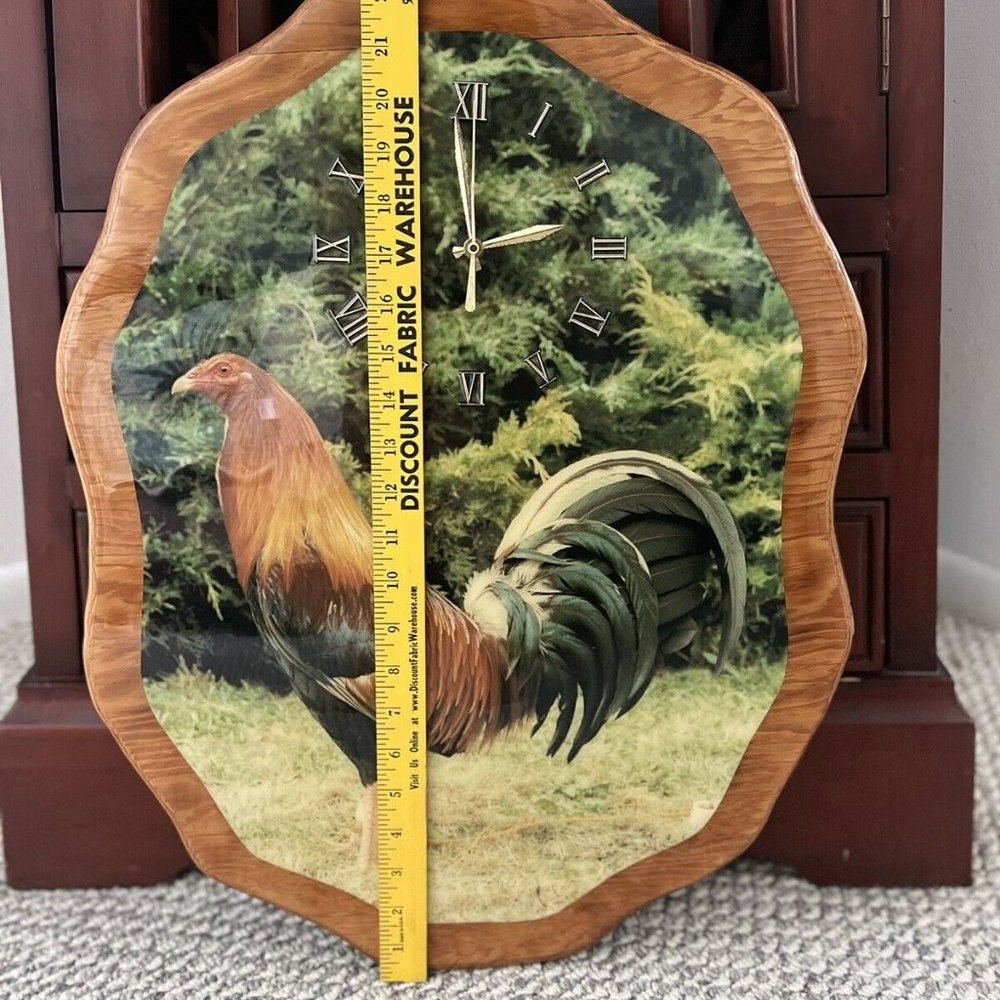 Chicken Roster Photo Wall Clock, although clock does not work. - Picture 3 of 5